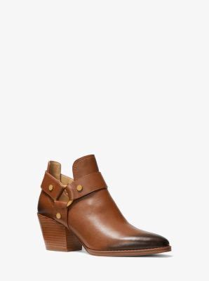 michael michael kors pamela burnished leather ankle boot|Pamela Burnished Leather Ankle Boot .